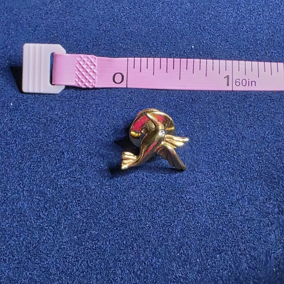 Gold Hummingbird Bird Mini Lapel Tie Pin 632 - Picture 3 of 3